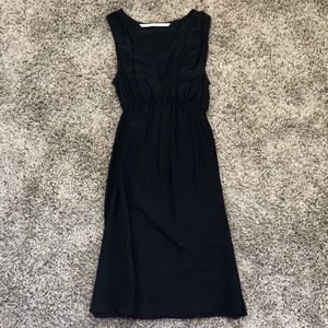 Silk black slip dress